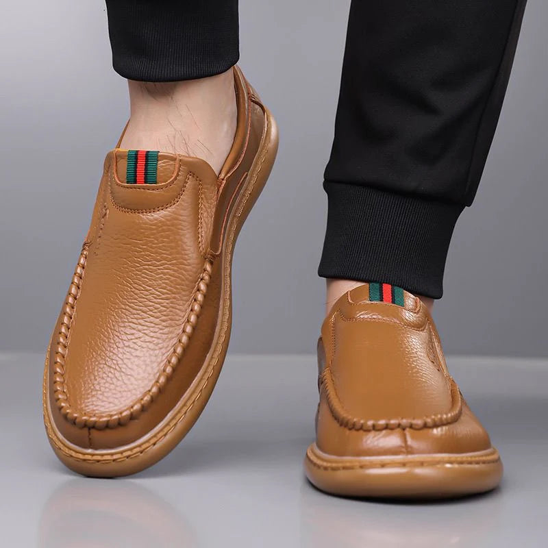 Erkekler için Nefes Alabilen Ortopedik Dana Derisi Ayakkabılar